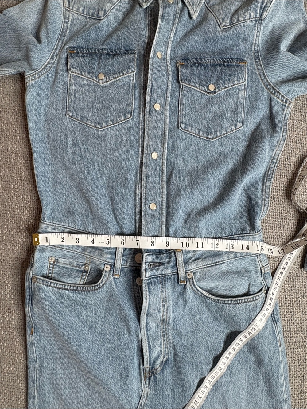 COS Denim Maxi Shirt Dress Organic Cotton Lyocell Relaxed Fit NWT - Picture 13 of 16